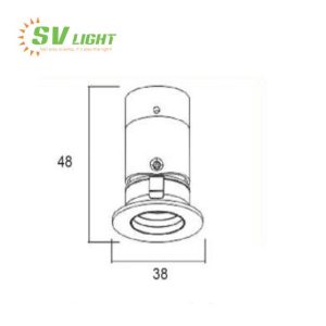 Đèn led âm trần Spotlight mini 3W SVC-0330C