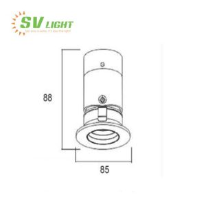 Đèn led âm trần Spotlight mini 9W SVC-0975B