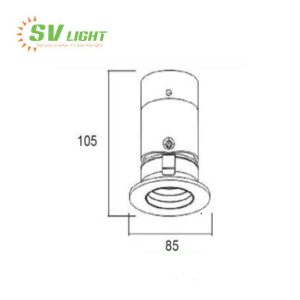 Đèn led âm trần Spotlight mini 3W SVC-0975C