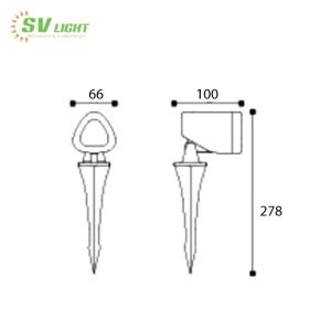 Đèn LED cắm cỏ rọi cây 7W SVO-6507B