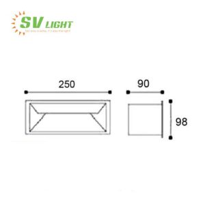 Đèn LED chân tường 13W SVO-C6513T1