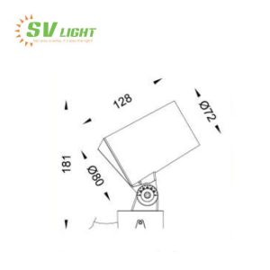 Đèn LED chiếu rọi cây 15W SVO-C6615A