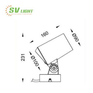 Đèn LED chiếu rọi cây 25W SVO-C6625A