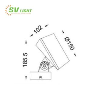 Đèn LED chiếu rọi cây 30W SVO-C6630C