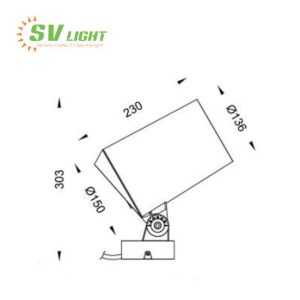 Đèn LED chiếu rọi cây 36W SVO-C6636B