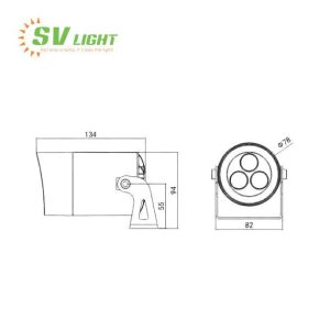 Đèn led chiếu rọi cây 3W, 6W SVO-C6601