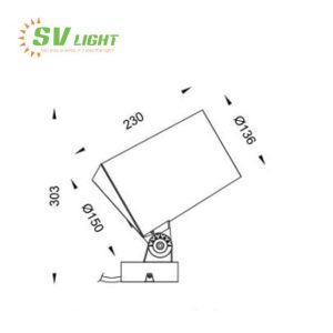 Đèn LED chiếu rọi cây 50W SVO-C6650A
