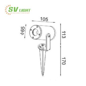 Đèn LED chiếu rọi cây 5W SVO-B6505A
