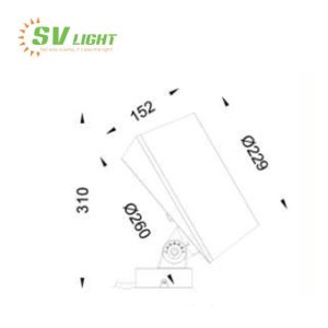 Đèn LED chiếu rọi cây 60W SVO-C6660C