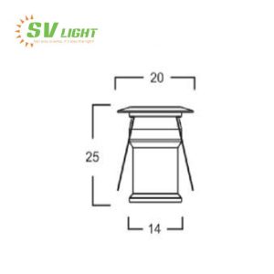 Đèn led chống ẩm mini 1W SVO-A13