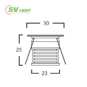 Đèn led chống ẩm mini 1W SVO-A14