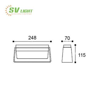 Đèn led gắn tường 12W SVO-6512T3