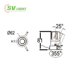 Đèn led Hotel Spotlight mini 6W 9W SVC-55