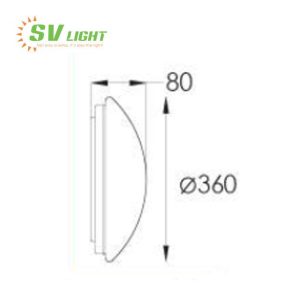 Đèn LED ốp trần lắp nổi 18W SVI-N18360