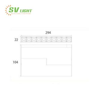 Đèn led ray nam châm mini 12W 24W SVT-1224H