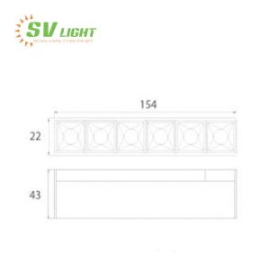 Đèn led ray nam châm mini 6W 12W SVT-612G