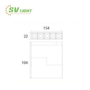 Đèn led ray nam châm mini 6W 12W SVT-612H