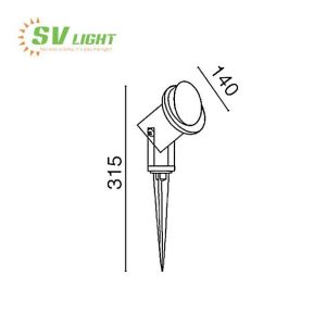 Đèn LED rọi cây 15W IP65 SVO-J6515