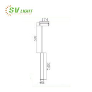 Đèn led rọi ray 15W SVT-T15