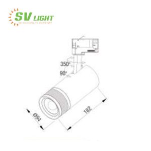 Đèn led rọi ray điều chỉnh góc chiếu 32W SVR-32Z