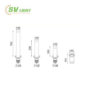 Đèn nấm sân vườn 5W SVO-N05T