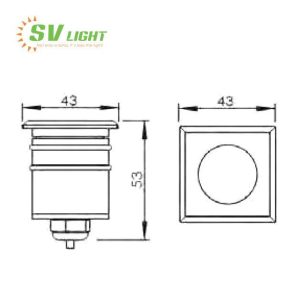 Đèn LED chân tường 0.5w SVO-C01B
