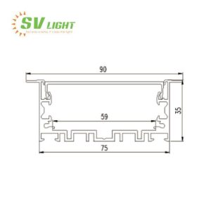 Đèn LED Linear light âm trần 60W SVC-90356A
