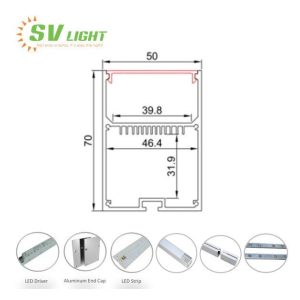 Đèn led linear light lắp thả 80W SVC-50708T