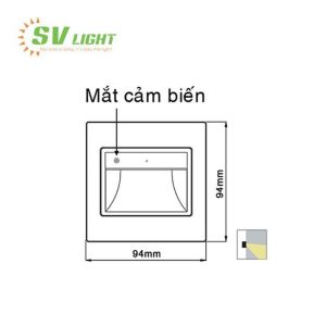 Đèn led chân cầu thang cảm biến 1W SVB-8686CB1