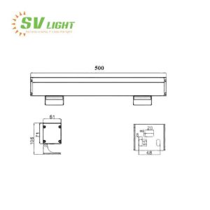 Đèn led gắn tường 24W SVO-C653W