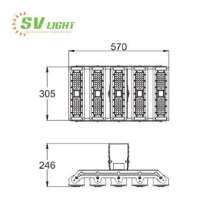 Đèn led nhà xưởng 240W SVI-HB65240