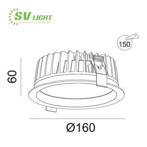 Đèn led downlight âm trần 15W 25W SVF-3006