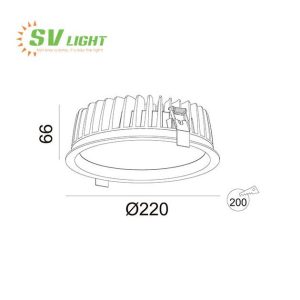 Đèn led downlight âm trần 35W 43W SVF-3008