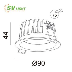 Đèn led downlight âm trần 5W 7W SVF-3002