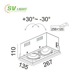 Đèn led multiple light 2x15W 2x18W SVF-1066