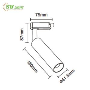 Đèn led rọi ray 12w SVR-12B