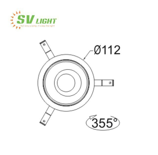 Đèn led spotlight âm trần 6W, 9W, 12W, 15W SVC-100A