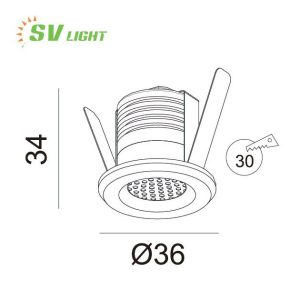 Đèn LED spotlight mini 1W SVF-1256