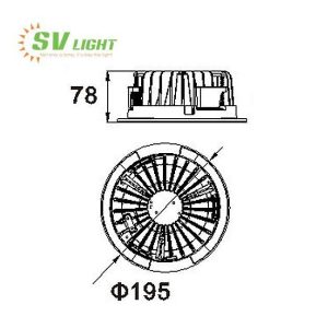 Đèn led âm trần downlight 20W SVC-20170A
