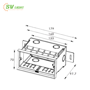 Đèn led chân cầu thang 4W SVO-A6504T1