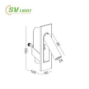 Đèn đọc sách đầu giường 3W SVT-03D