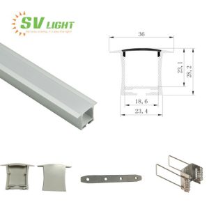 Thanh Nhôm Định Hình Lắp Âm 3628