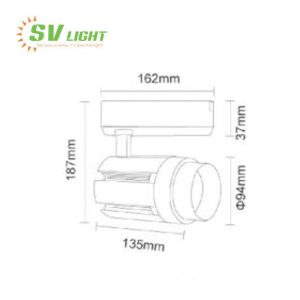 Đèn led rọi ray điều chỉnh góc chiếu 30W SVR-30Z